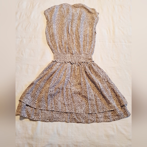 Rails women's size Small Angelina Sand Cheetah linen blend dress EUC - Picture 4 of 10